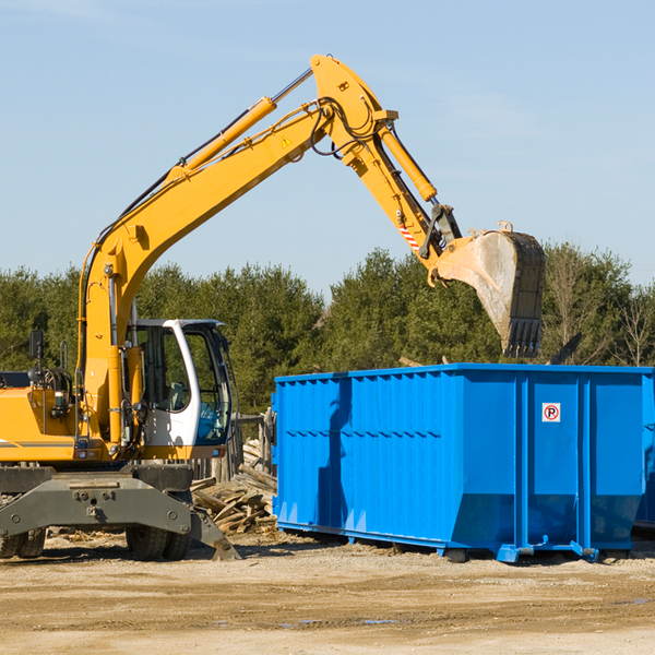 can i choose the location where the residential dumpster will be placed in Aubrey TX